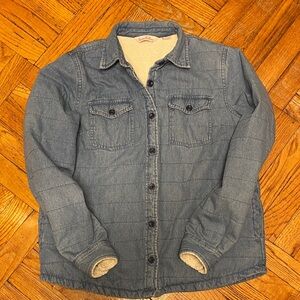 River & Rose Women’s Denim Sherpa lined Shirt Jacket Size Small